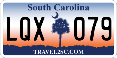SC license plate LQX079