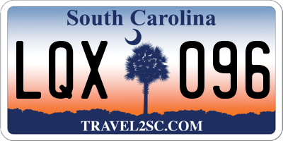 SC license plate LQX096