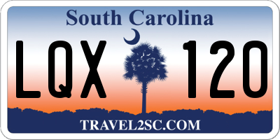 SC license plate LQX120