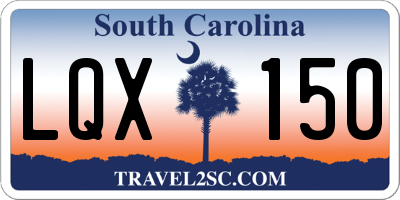 SC license plate LQX150