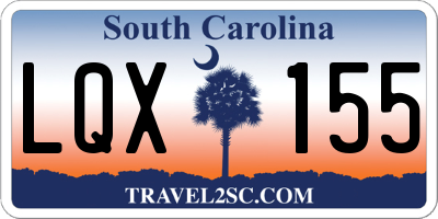 SC license plate LQX155