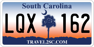 SC license plate LQX162