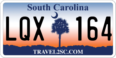 SC license plate LQX164