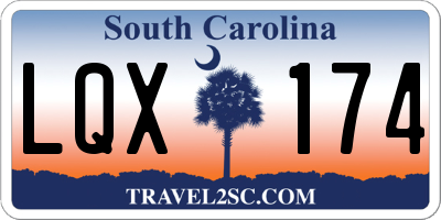 SC license plate LQX174