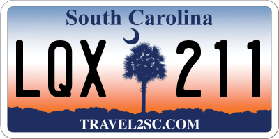 SC license plate LQX211
