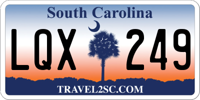 SC license plate LQX249