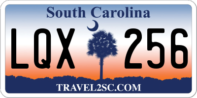 SC license plate LQX256