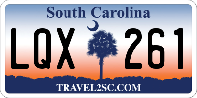 SC license plate LQX261