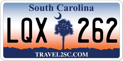SC license plate LQX262