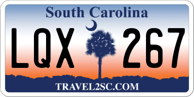 SC license plate LQX267