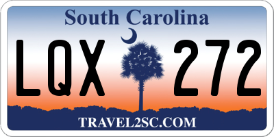SC license plate LQX272