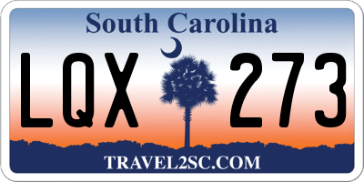 SC license plate LQX273
