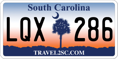 SC license plate LQX286