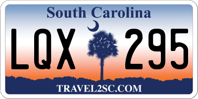 SC license plate LQX295