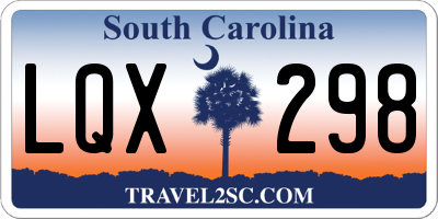 SC license plate LQX298