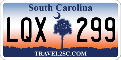 SC license plate LQX299