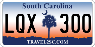 SC license plate LQX300