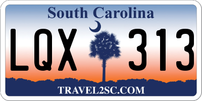 SC license plate LQX313