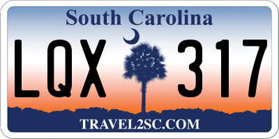 SC license plate LQX317