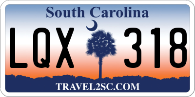 SC license plate LQX318