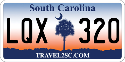 SC license plate LQX320