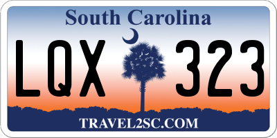 SC license plate LQX323