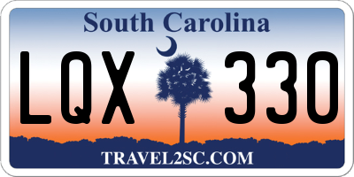 SC license plate LQX330