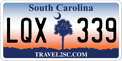 SC license plate LQX339
