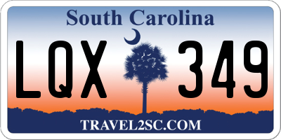 SC license plate LQX349
