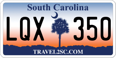 SC license plate LQX350