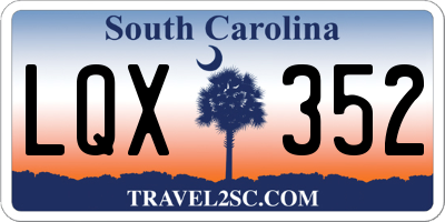 SC license plate LQX352