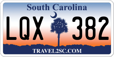 SC license plate LQX382