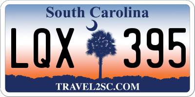 SC license plate LQX395