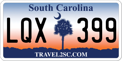 SC license plate LQX399