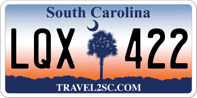 SC license plate LQX422