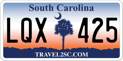 SC license plate LQX425