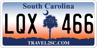 SC license plate LQX466