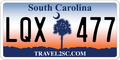 SC license plate LQX477
