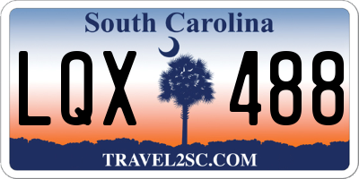 SC license plate LQX488