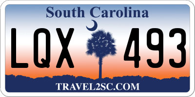 SC license plate LQX493