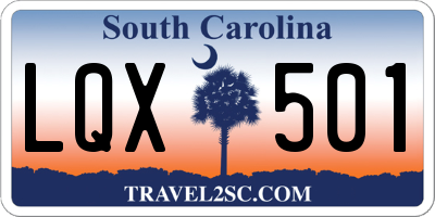 SC license plate LQX501