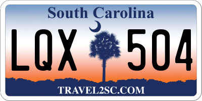 SC license plate LQX504