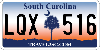 SC license plate LQX516