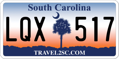 SC license plate LQX517