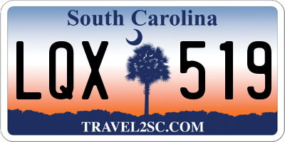 SC license plate LQX519
