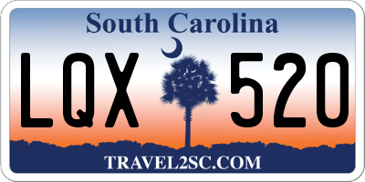 SC license plate LQX520