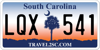SC license plate LQX541