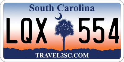 SC license plate LQX554