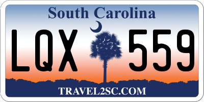 SC license plate LQX559