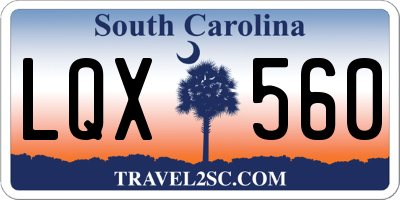 SC license plate LQX560